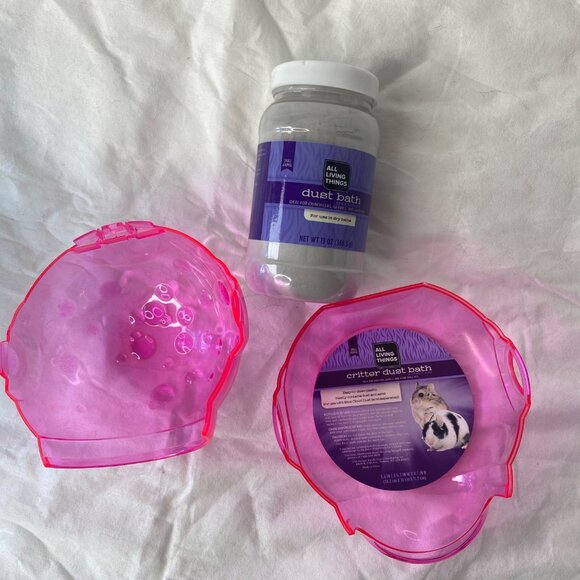 All Living Things Small Animal Critter Dust Bath and Dust Bath NWT - Picture 2 of 9